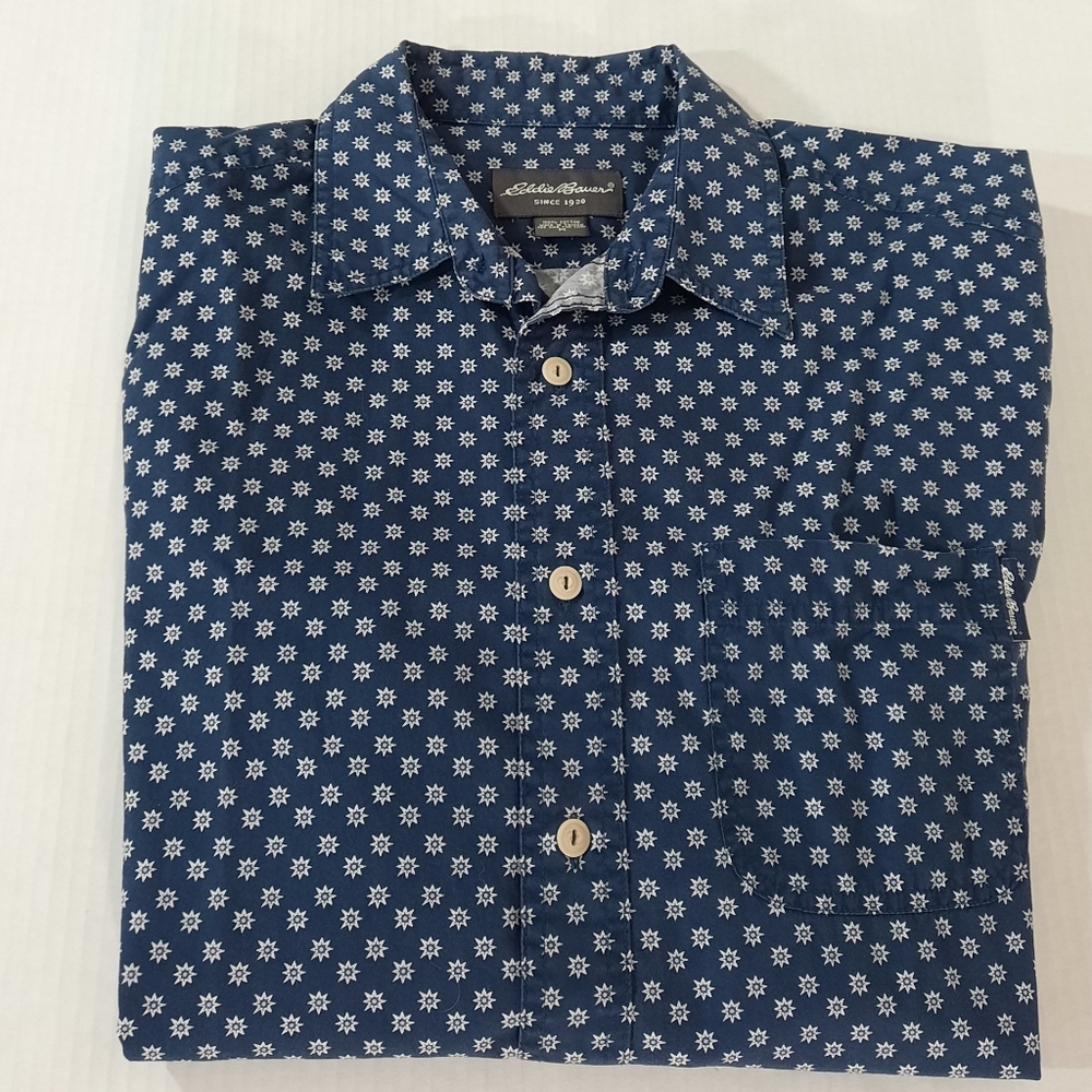Eddie Bauer Long Sleeve Button Down Shirt Runs Big See Measurements